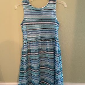 colorful blue dress